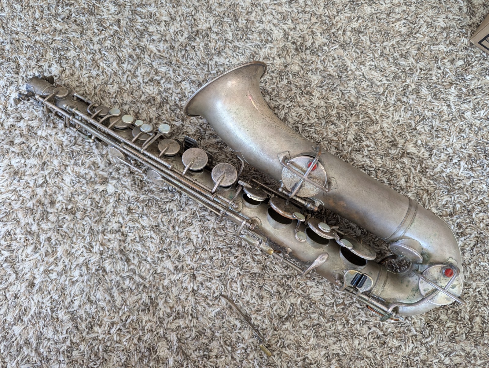 King C Melody Saxophone Silver Plated Body Only For Parts 37079