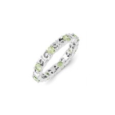 Sterling Silver Stackable Expressions Peridot Ring