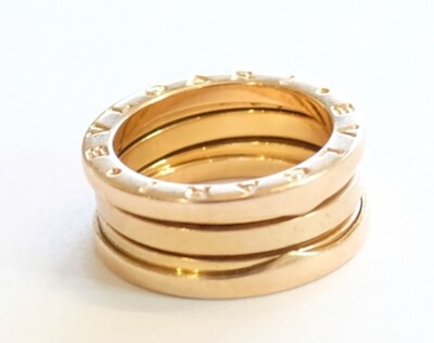 Bulgari / Bvlgari 18k Rose Gold B. Zero1 3 Band Ring Euro Sz 52 / US Sz 6