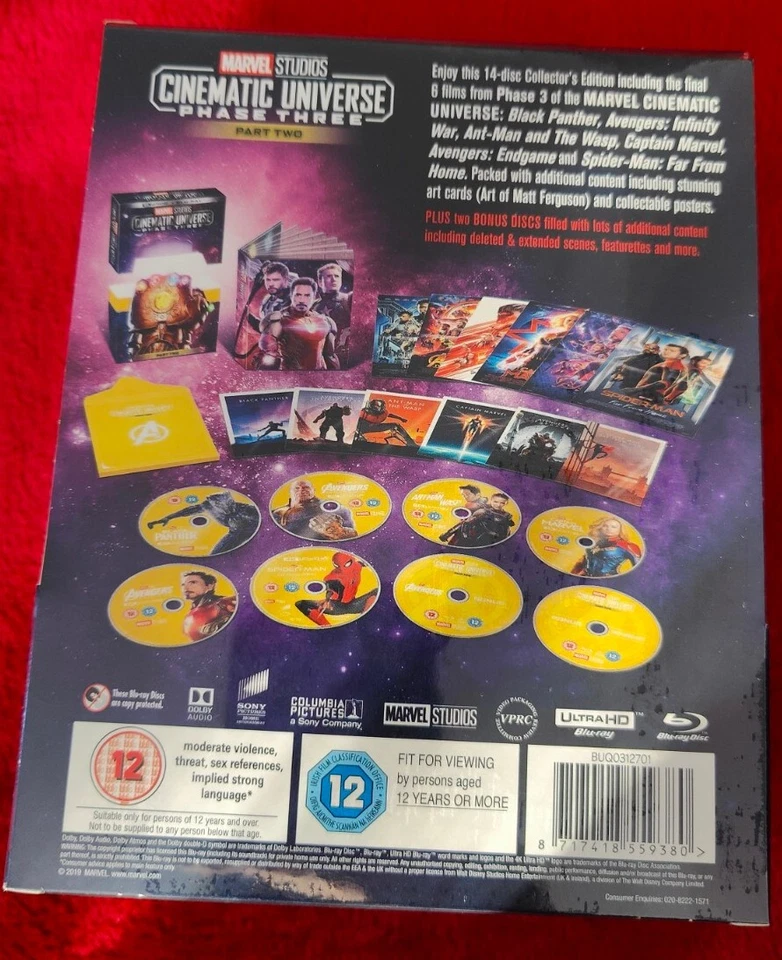 MARVEL STUDIOS CINEMATIC UNIVERSE PHASE 3 PART 2 4K UHD & BLU RAY NEW SEALED - Image 2 of 2