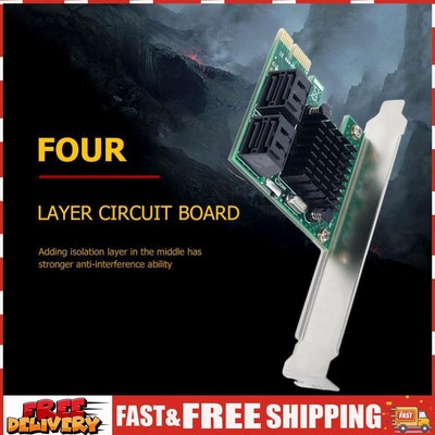 4 Port Riser PCI-E X1/X4/X8/X16 Expansion Adapter Card 6Gbps for Windows Desktop