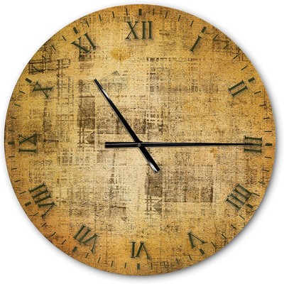DesignQ face on Parchment Country Rustic Oversized Wall Clock Bronze ...