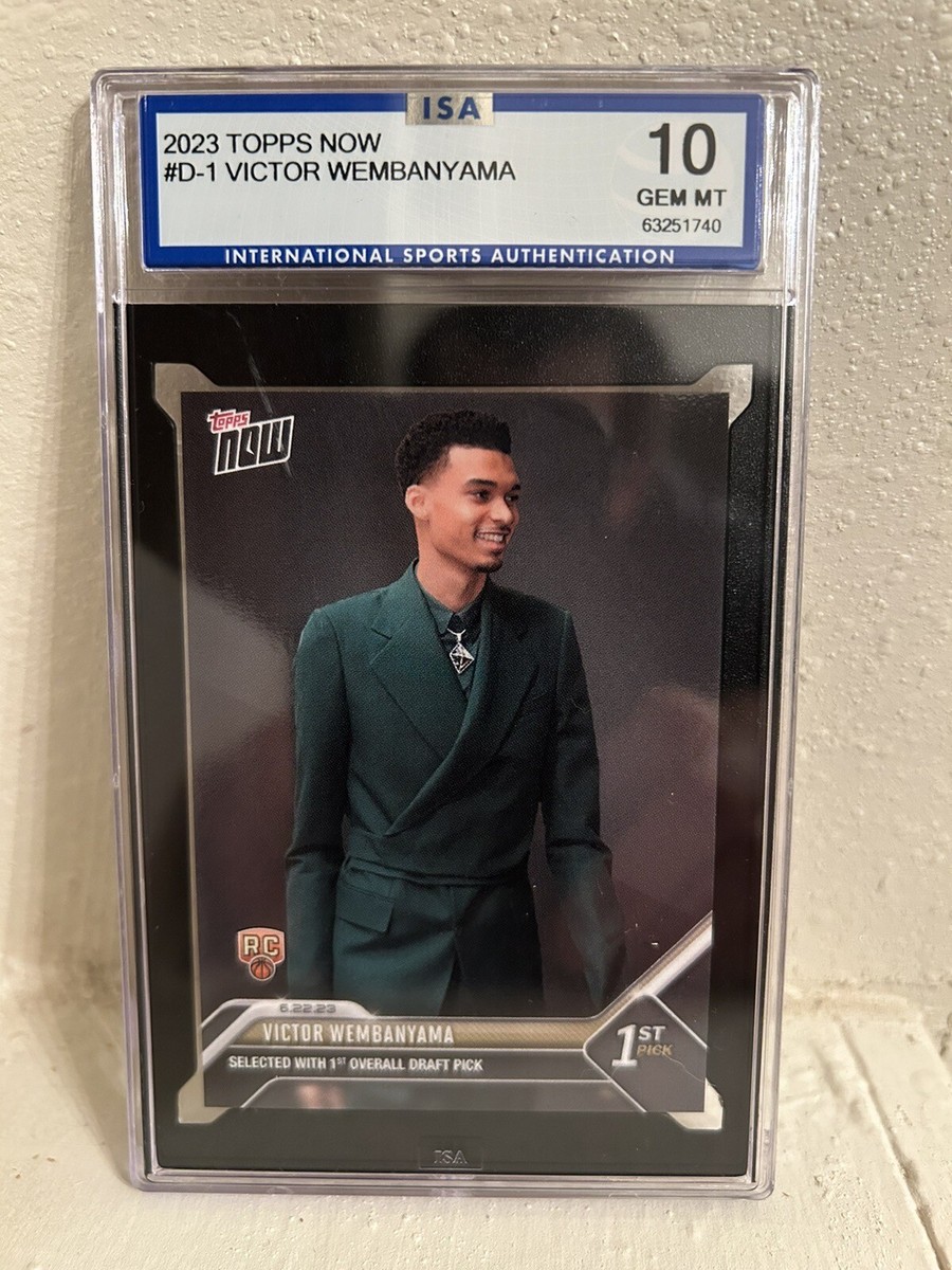 2023 Topps Now Victor Wembanyama Green Jacket Rookie Card Gem Mt
