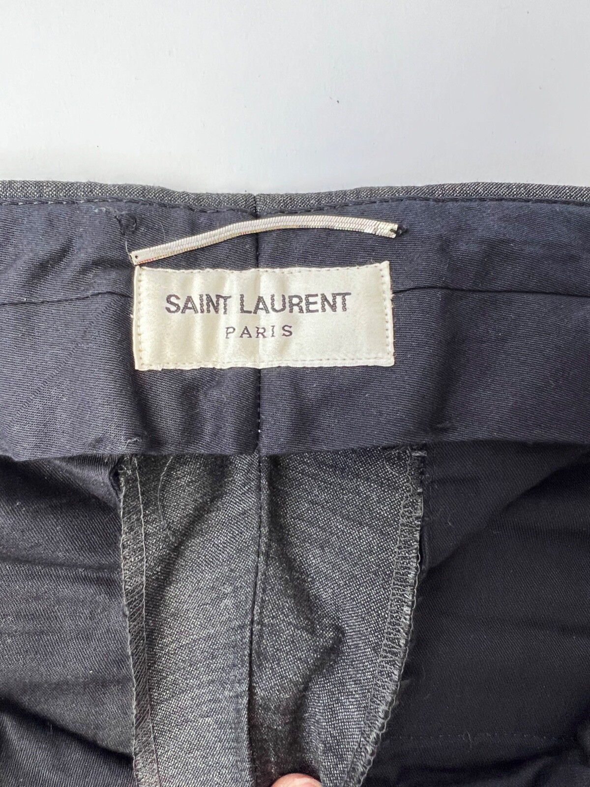 tuta uomo saint laurent paris lana grigio scuro
