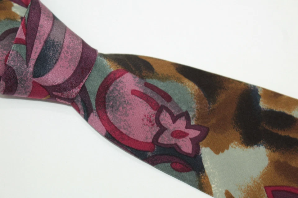 Corbata de seda ENRICO NITTI hecha en Italia F62385 Foto 3 de 4