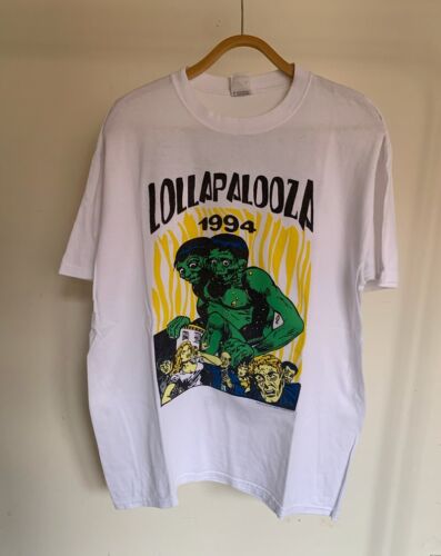 RARE Vintage 90s LOLLAPALOOZA 1994  tshirt rock grunge hiphop rap festival USA L - Picture 1 of 9