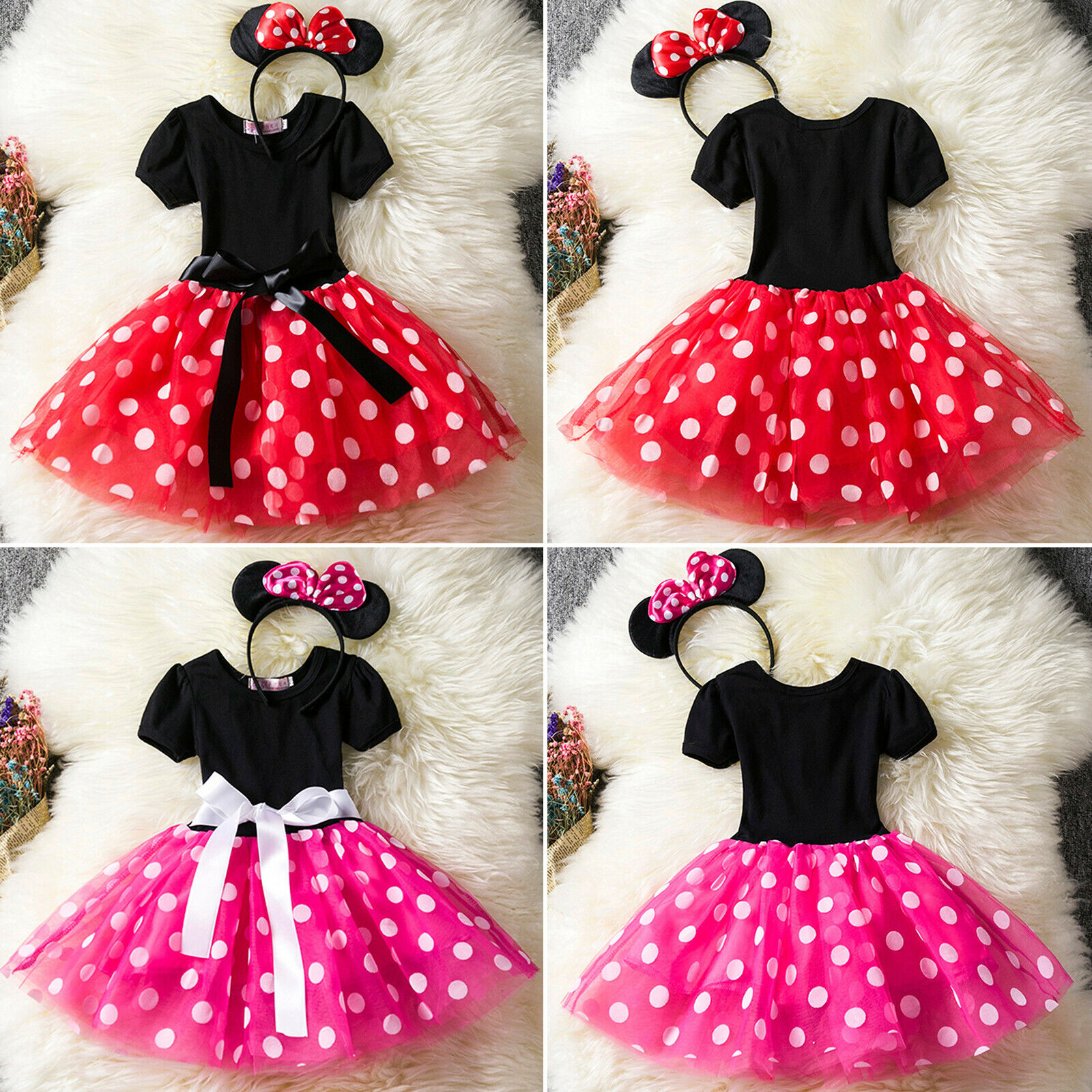 Vervreemden Aangepaste Email Kids Girl Minnie Mouses Birthday Party Costumes Princess Mini Tutu Dress |  eBay