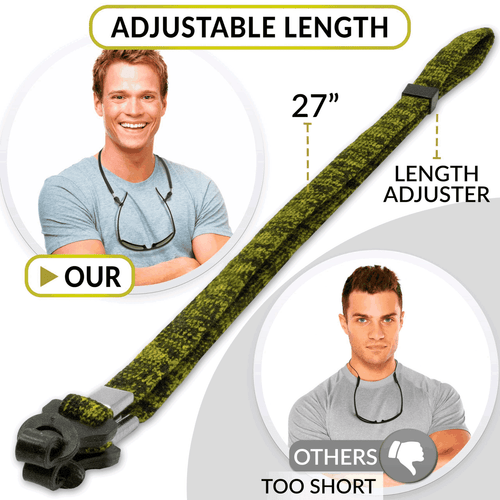 Corde Porta Occhiali da Vista Cinghia Cordini per Occhiali Uomo Donna 4 Pezzi Verde Giallo - Foto 5 di 6