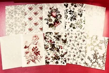 Anna Griffin Floral Pattern Vellum Cards, Envelopes, Vellum/Matte Layers 10 Card
