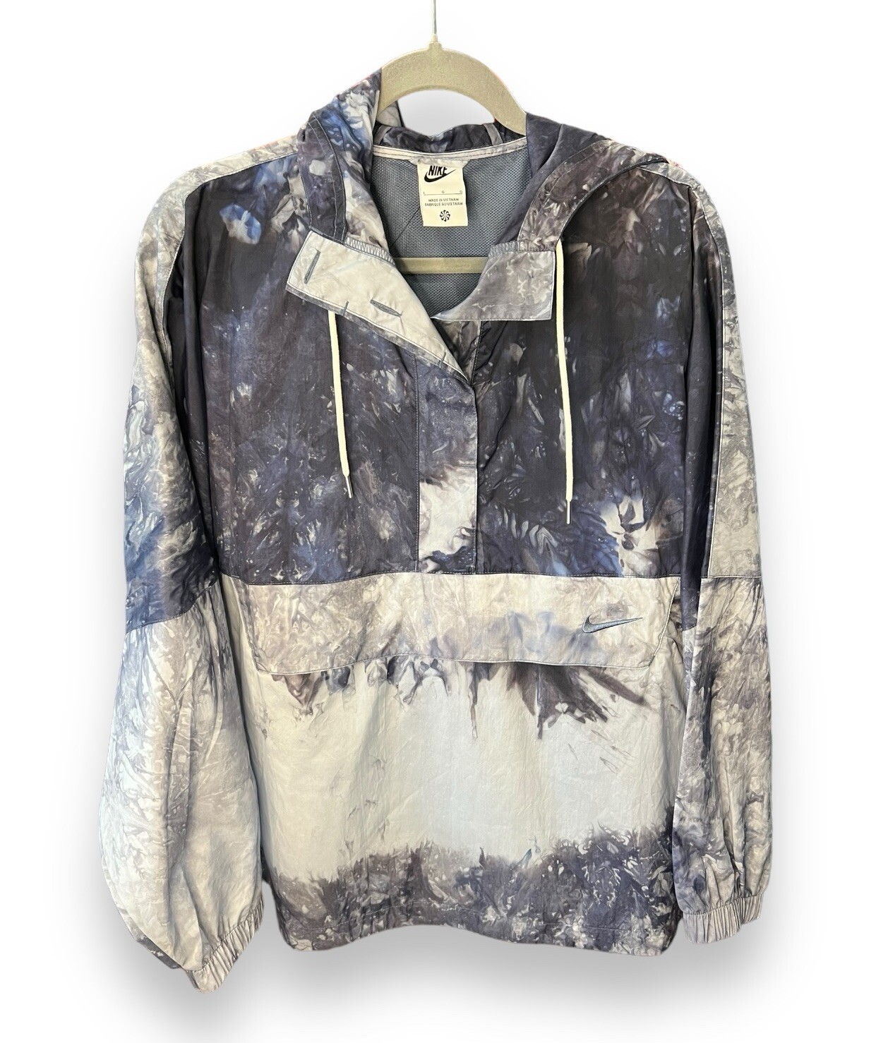 SACAI X NIKE Giacca Nike donna Sportswear Woven Wave Dye taglia Large Gridiron DV7936 015 nuova con etichette