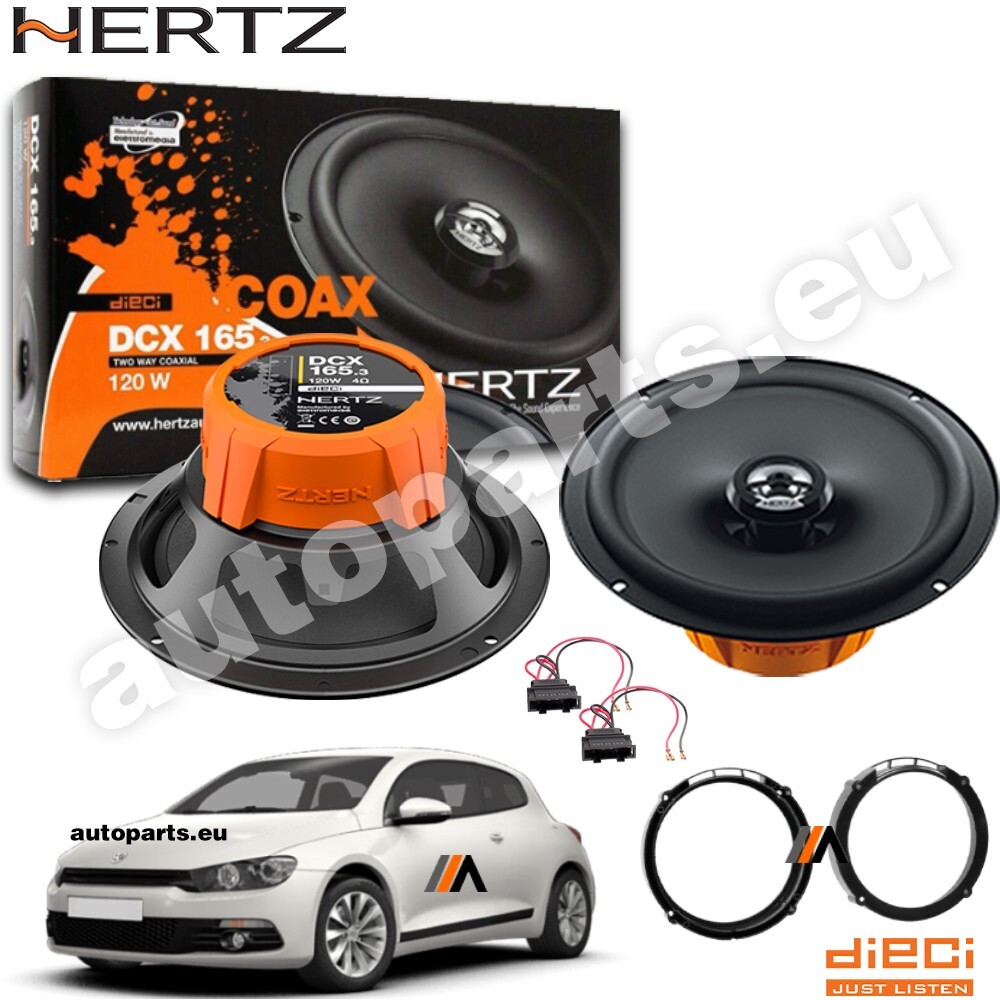 Kit Casse Hertz VW Scirocco - Altoparlanti Anteriori/Posteriori 165mm