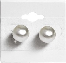100PC 2" x 2" White Plastic Earring Card Display Hang Jewelry Plain Cards Retail