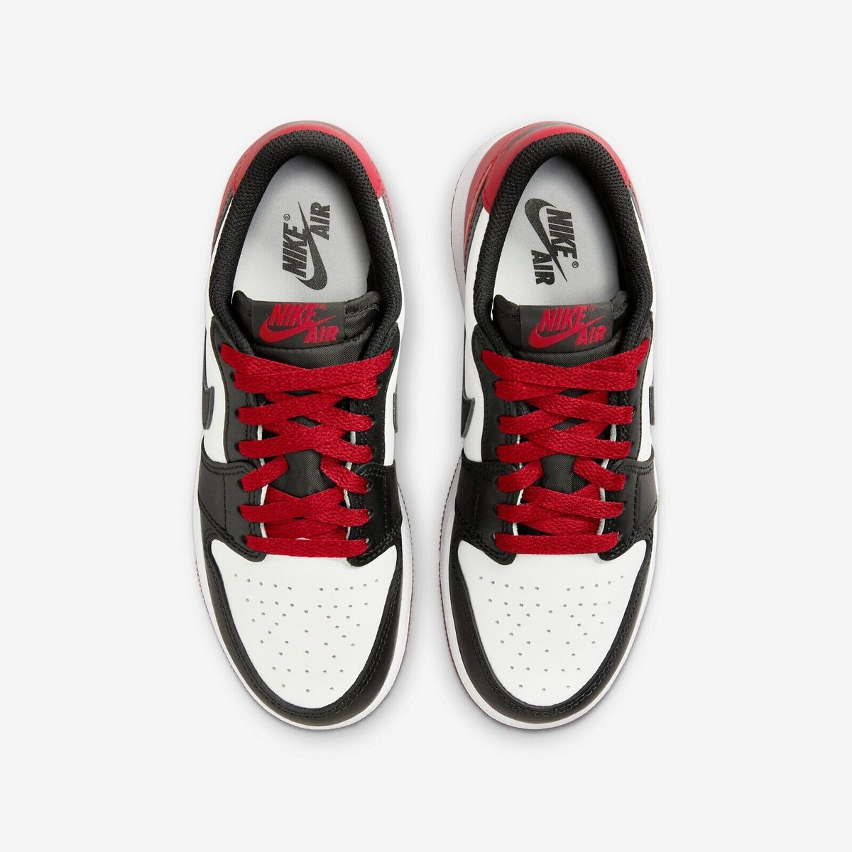 靴 Nike Air Jordan 1 Low C70858-106 Air Jordan 1 Retro Low OG Black Toe CZ0858-106 Size GS 6.5 Y