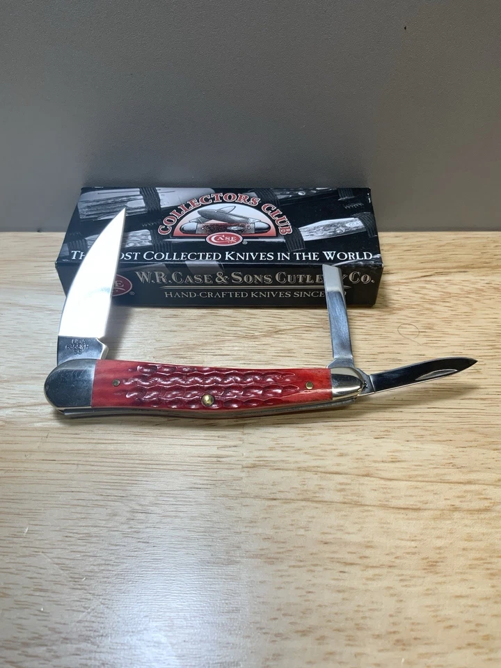 CUCHILLO CASE XX EE. UU. SEAHORSE WHITTLER HUESO ROJO CCC CLUB DE COLECCIONISTAS #154 de 500 Foto 2 de 4