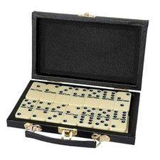 Domino Set - 28 Pieces Double Six Classic Dominoes in Durable Wooden Standard
