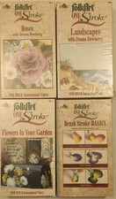 FolkArt One Stroke Video Library Series VHS Donna Dewberry LOT OF 4 VIDEOS