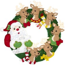 DIY Bucilla Santa and Reindeer Christmas Felt...