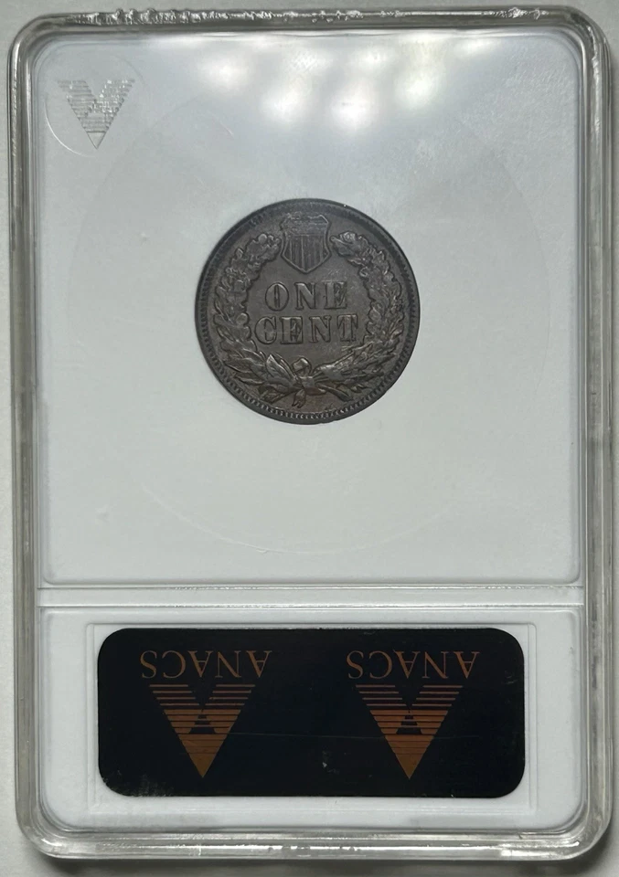 1888-P S-2 Snow 2 RPM Indian Head Cent EF40 Old Anacs Soapbox Holder - VERY RARE - Image 2 of 4