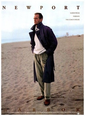 1993 Newport Harbor Clothing Vintage Print Ad Trench Coat Corduroy 90s Wall Art