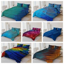 3D Feather Pattern Colorful Quilt Cover Duvet Cover Comforter set