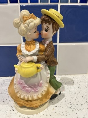 Vintage Lefton Keramik Spieluhr ''Tea For Two'' Paar 