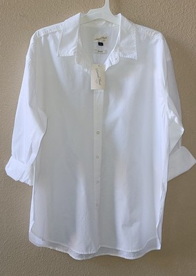 Universal Threads Blouse,  Oversize Fit, Long Sleeve Size XL White 100% Cotton