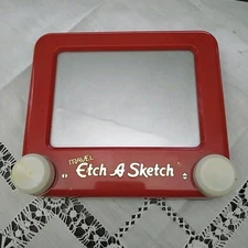 Vintage Travel Etch A Sketch Travel Size Classic Red by Ohio Art Toy 6"x 5"
