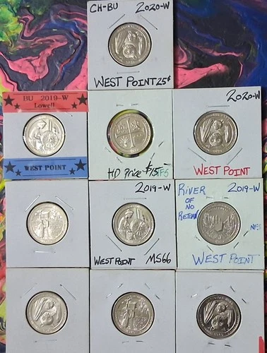 Lot Of 10 2019-W & 2020-W West Point Minted Quarters 🇺🇸 BU COINS FREE SHIPPING
