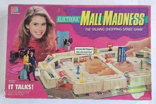 Vintage Milton Bradley 1989 Electronic Mall Madness Shopping Game Tested & Works