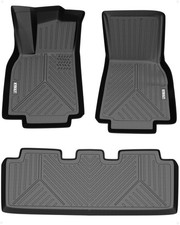 Custom Fit All-Weather Floor Mats,2020 2023 Tesla Model Y 5-Seater,3-Piece Liner