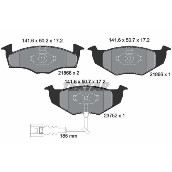 Textar BremsbeläGe Bremsbelegsatz Vorne FüR Skoda Fabia Ii Vw Polo-image
