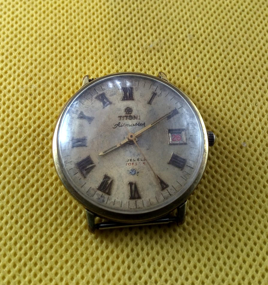 Automatic Vintage Titony Swiss Airmaster Mens . Made Wrist Watch - vintagewatches.pk