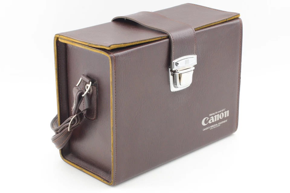 [Near MINT] Canon Genuine Vintage Leather Camera Bag Brown Hard Case From JAPAN - Image 4 of 4