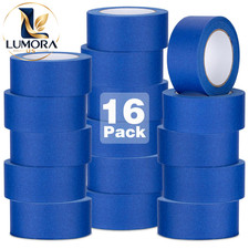 16Pack Blue Painters Tape 2 Inch Wide Masking Tape Bulk for Multi-Surface, Produ