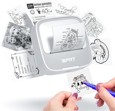 iDPRT Mini Tragbare Aufkleber Drucker Thermodrucker für Studie Notizen Bilder 