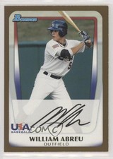 2011 Bowman Draft Prospects Gold Willie Abreu William Abreu #BDPP91 0n2