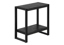 Accent Table, Side, End, Nightstand, Lamp, Living Room, Bedroom, Black Laminate