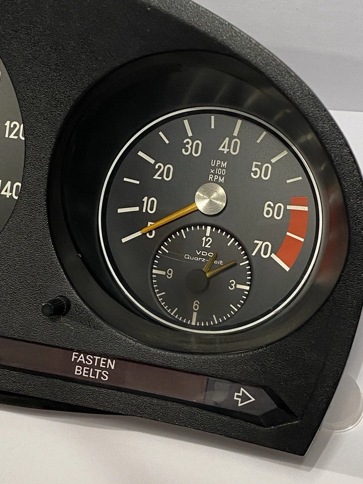 72-80 Mercedes GAUGE CLUSTER 160 mph SPEEDOMETER TACH R107 W116 450SL 450SE SEL - Image 4 of 4