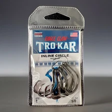 Eagle Claw Trokar Inline Circle Hook - Saltwater Fishing TK619i-5/0 - 8 pk