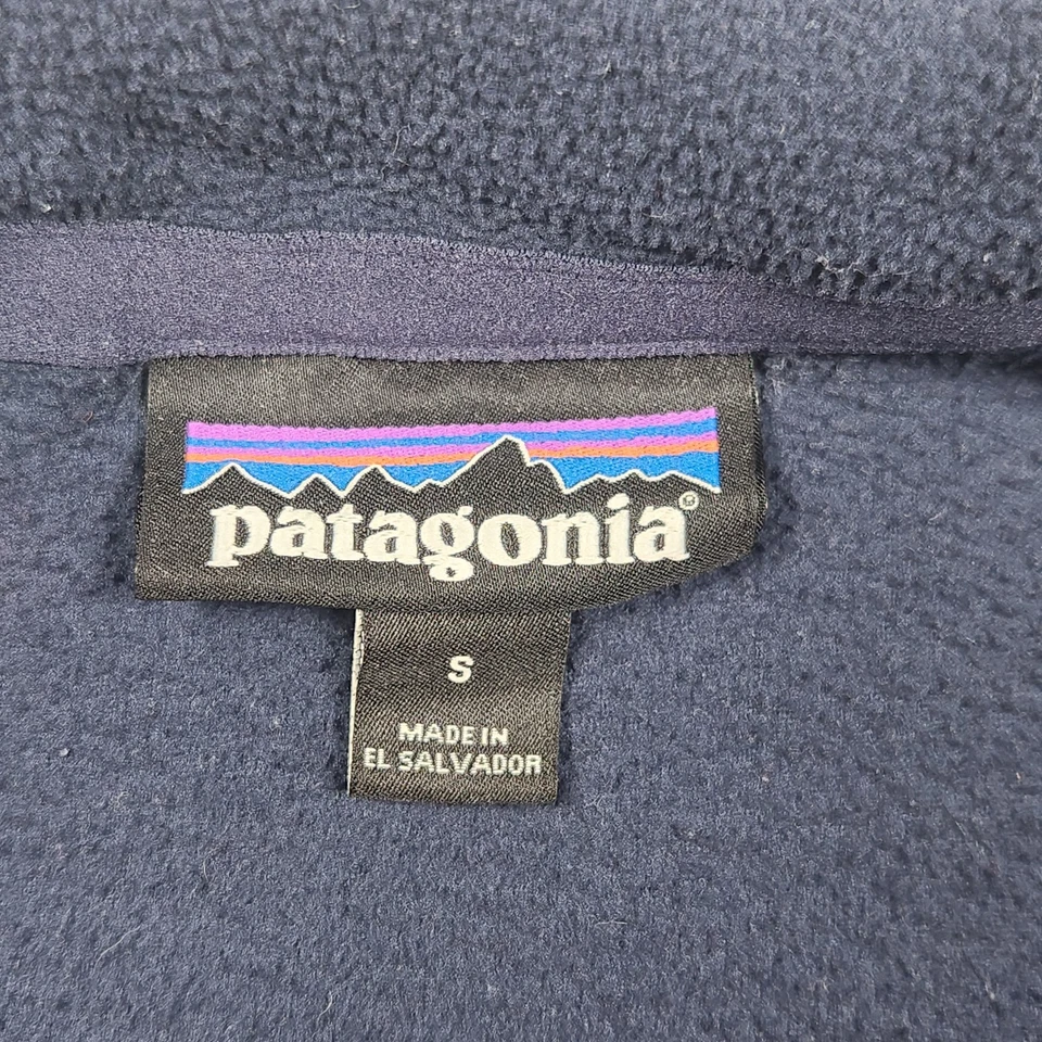 Patagonia Fleece Mens Small Blue Micro D Pullover Jacket Lightweight Embroidered - Image 4 of 4