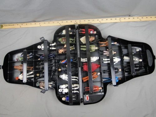 Vintage Star Wars 32 Figure Lot with Darth Vader Carrying Case Luke Obi Ewok