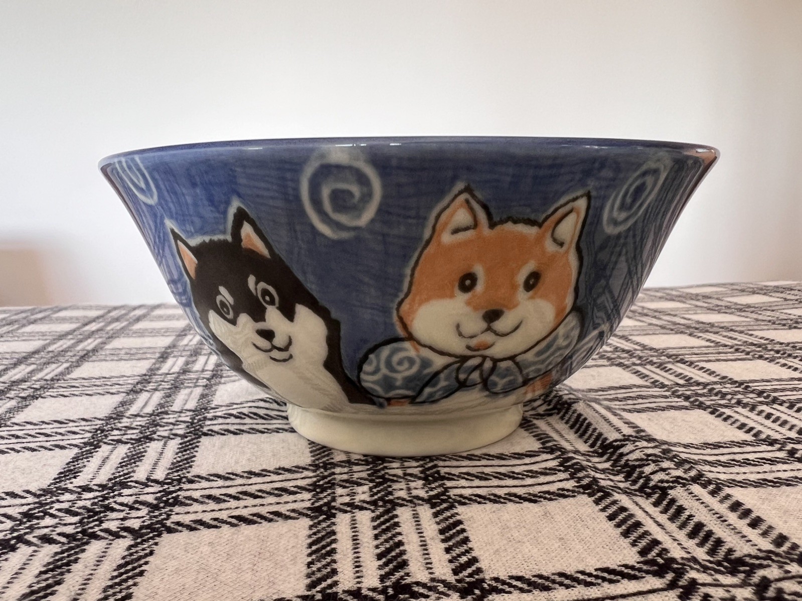 Japanische Shiba Inu Porzellan Ramen & Donburi Schale Breite 14,8cm Tiefe 7,23cm