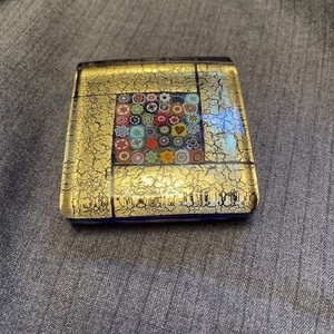 Vintage Murano Art Glass Close Packed Millefiori  Paperweight