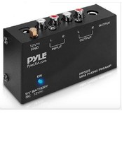 Pyle Mini Phono Preamp PP555 Power Adapter Included