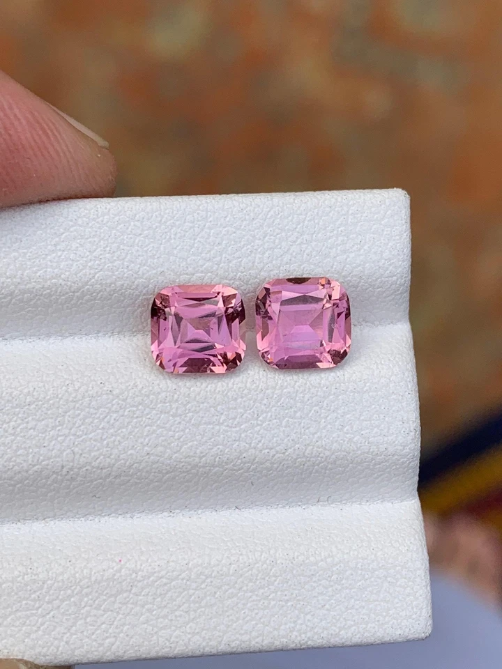 Pink Tourmaline Faceted Pair 2.70 ct - Matching Earrings Stones - Image 4 of 4