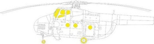 Eduard EX910 1/48 Mask Mi-4 for Trumpeter Canopy mask Set