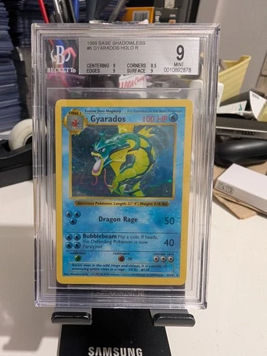 Pokemon Gyarados Holo Rare Shadowless Bgs 9 Base Set 6/102