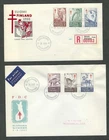 Finland 1955 - 1957  Animal/Bird Red Cross First Day Cover x 2 #820