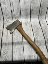 Vintage Plumb Custom Wavy Edge Hewing Axe - Unique Hand-Forged Style Hatchet