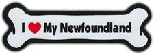 Dog Bone Magnet: I Love My Newfoundland | For Cars, Refrigerators, More